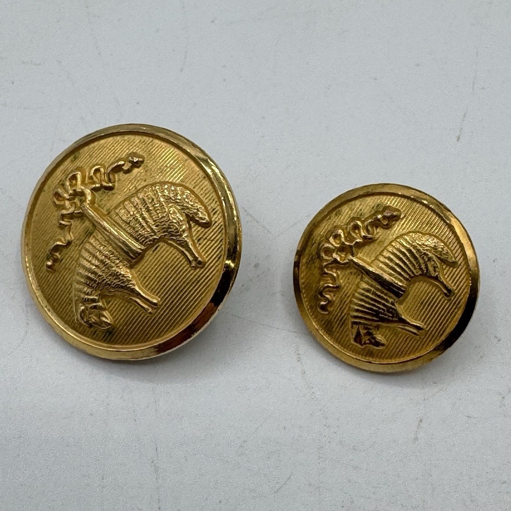 Brooks Brothers Brass Buttons Replacement Golden Fleece Waterbury 15mm 20mm Lot